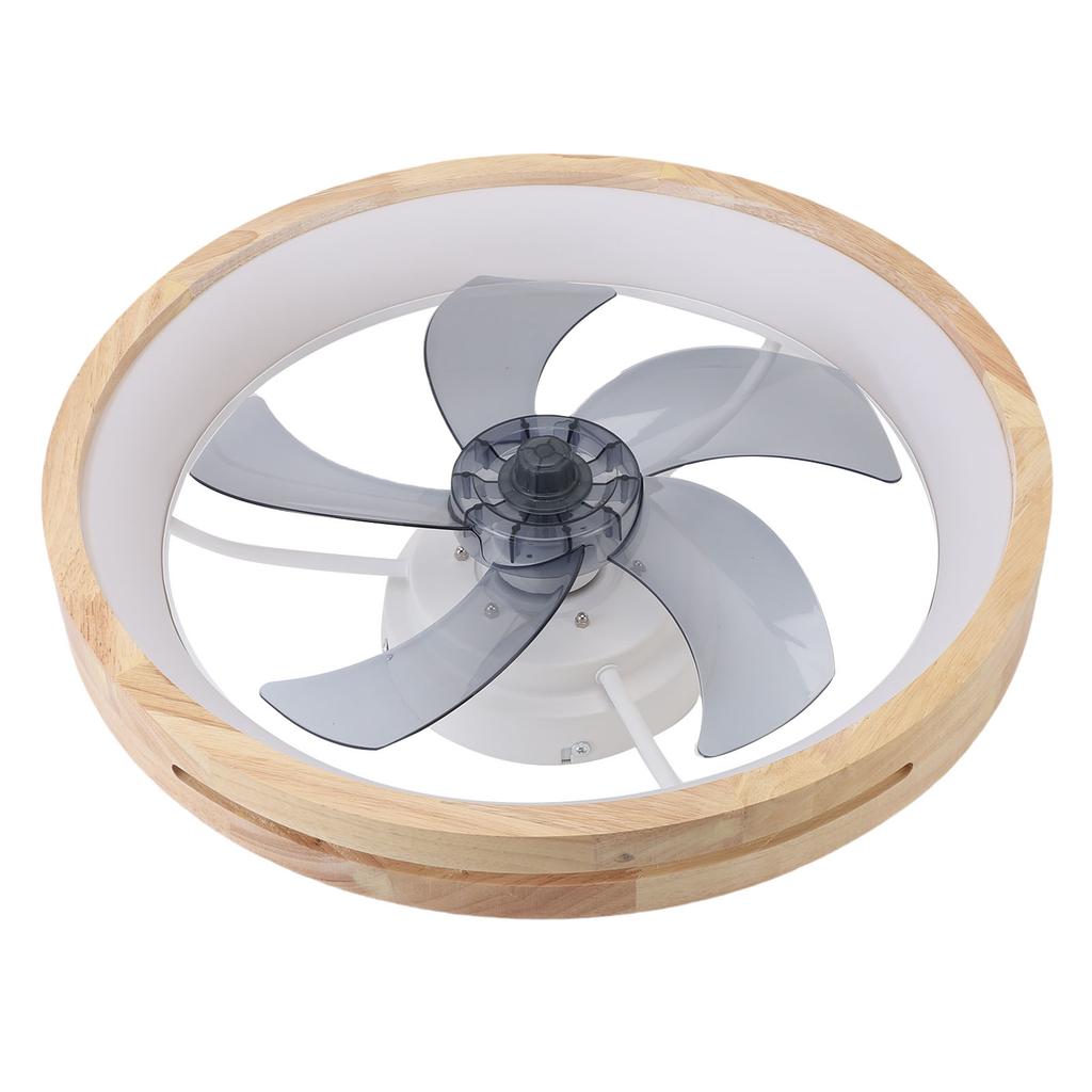 LED Ceiling Fan with Light Remote Timer 6 Speeds Stepless Dimming Flush Mount Fan Light for Living Room Bedroom