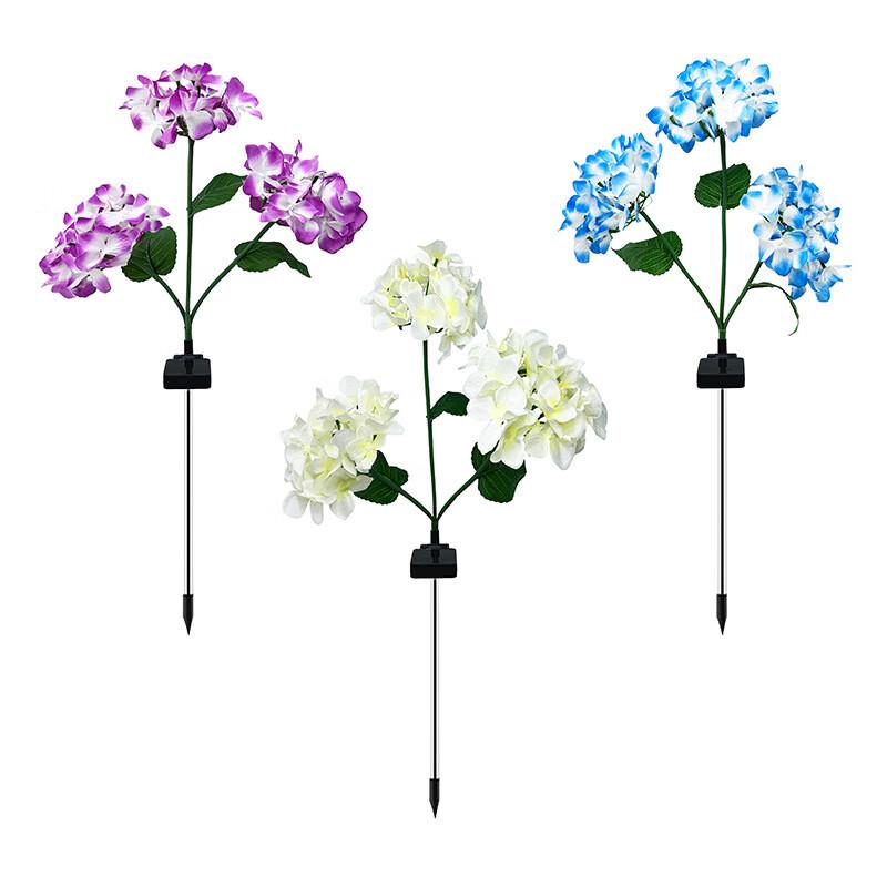 Solar LED Hydrangea Flower Garden Light