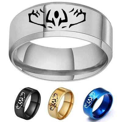 Anime Jujutsu Kaisen Ryomen Sukuna Itadori Yuji Yüzük Cosplay Parti Erkek Kadın Paslanmaz Çelik Yüzük Takı Prop Aksesuarları Hediye