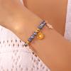 Lucky Crystal White Daisy Flower Charm Bracelets for Women Summer Beach Vibe Cute Beaded Friendship Bracelets Jewelry Gifts