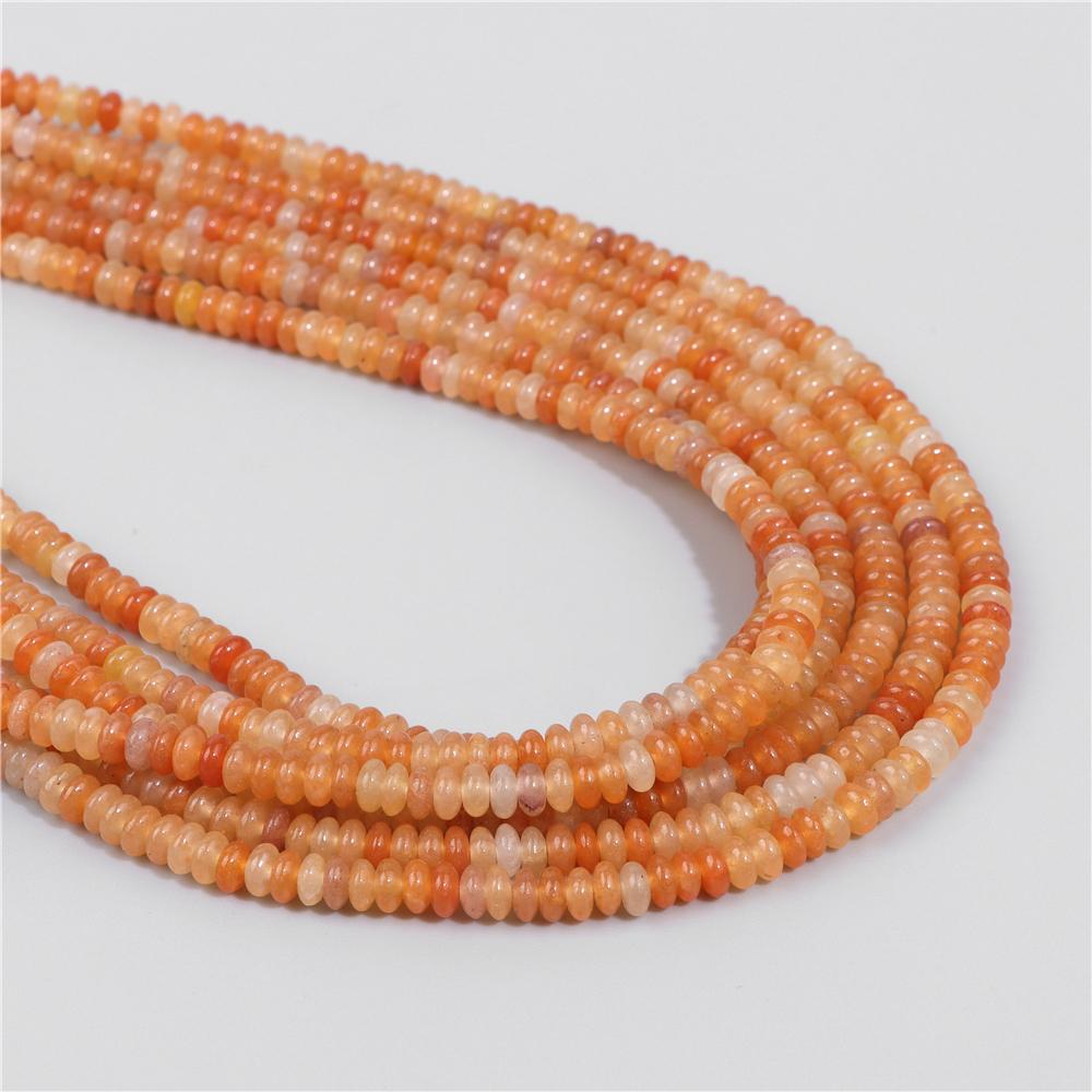 2X4MM Natural Abacus Stone Beads Blue Green Pink Flat Rondelle Beads for Jewelry Making Bracelets Necklace Accessories Wholesale