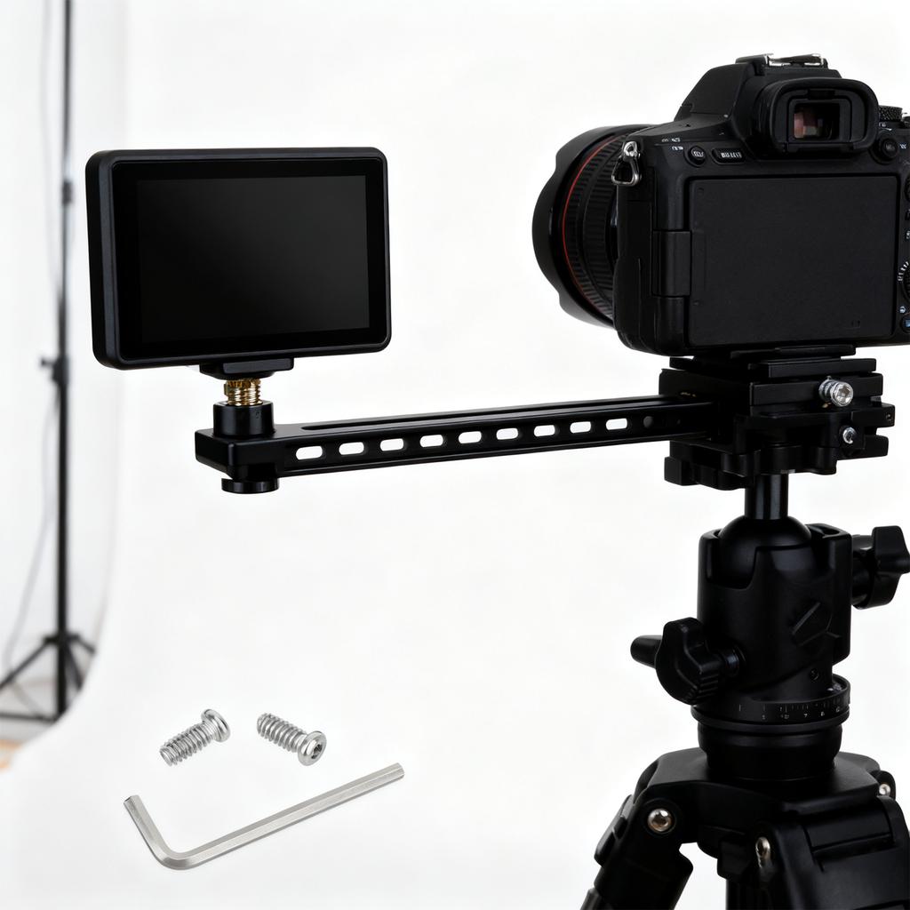 Quick Install Metal Camera Mounting Plate 1/4" Thread Adapter Universal Monitor Cage Compatibility
