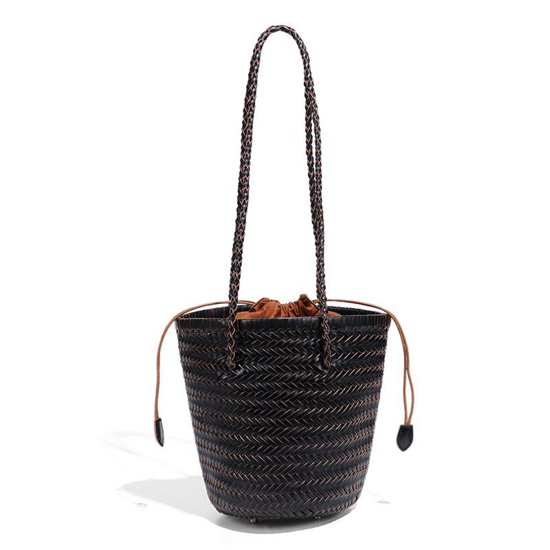 Leather Diagonal Cross Woven Women s Bag Shoulder And Armpit Bag