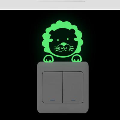 Cartoon Glow Switch Sticker Cute Glow In the Dark Wall Stickers Animal Luminous Home Decor Sticker Children's Room Decoration