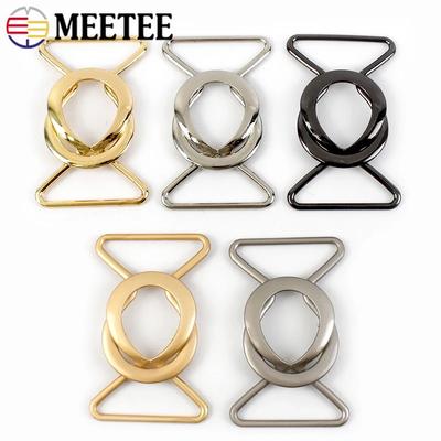 2/5 Pièces Boucles Métalliques 20-40mm Boucle de Ceinture pour Manteau Femme Bouton Décoratif Fermoirs de Bande Accessoires de Couture pour Vêtement DIY