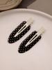 4pcs/Set Acetate Seamless Hairpin, Black & White, Acrylic Alligator Hair Clips, Cute Bangs & Hair Clips Accessories, Hair Accessories For Women