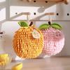 Chenille Hand Towel Cute Persimmon Fruit Super Absorbent Soft Shaggy Hanging Loop Quick Drying Bathroom Kitchen Towel New Year Gift