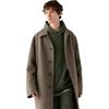 C Series Casual Drop Shoulder Single Breasted Mid Length H Shape Coat Unisex Coats Camel 470116-34