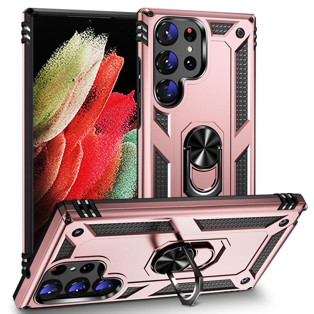 Compatible Samsung Ultra Military Armor Phone Case: S26, S25, S24 Stand with Drop-Proof Protection