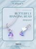S925 Silver Gradient Purple Butterfly Pendant Bracelet