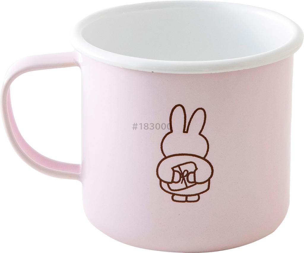Fuji Emalj Miffy Pastellmugg, 8cm, Rosa, Gåva, Miffy Emalj
