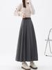 Women’s Pleated Skirt Preppy Style High Waist A Line Mid-length Skirts Vintage Casual Y2k Clothing Autumn