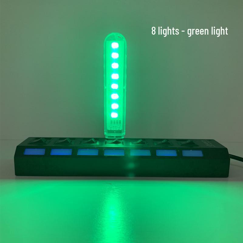 High-Brightness Touch USB LED Light with Power Bank and U Disk, 8 LED Beads Night Light Gift