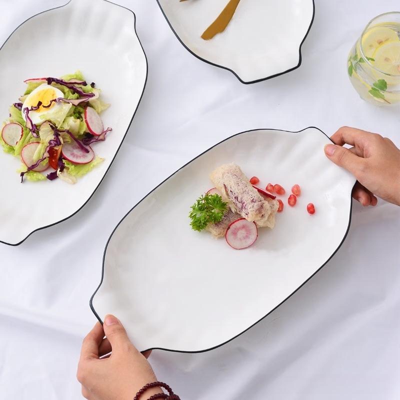 Nordic Ceramic Rectangular Fish Plate