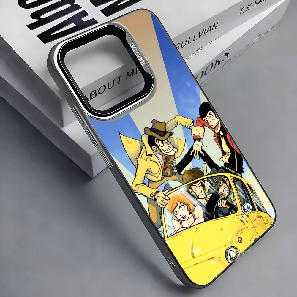 Anime L-Lupin The T-Third Phone Case For iPhone 17,16,15,14,13,12,11 Plus,Pro Max,Colored Silver Phone Case