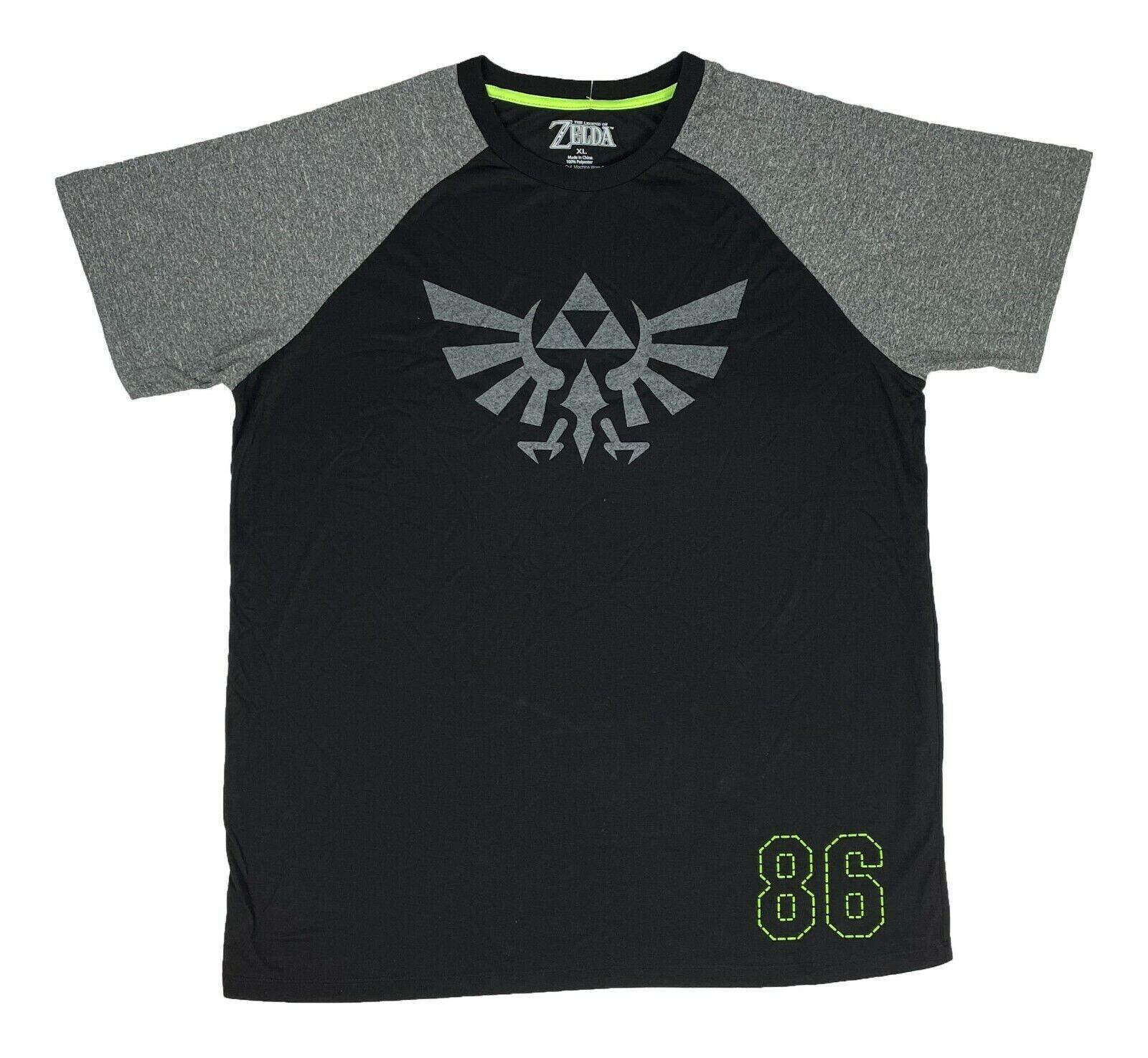 The Legend Of Zelda Men Link Triforce Logo Two Tone  86 Shirt NWT XL 2XL XXL