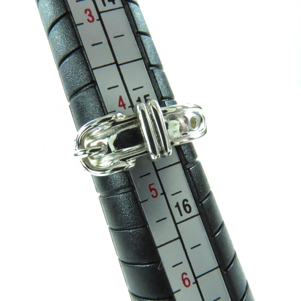 Excellent HERMES Ring Saintur Silver SV925 Women 48 Used