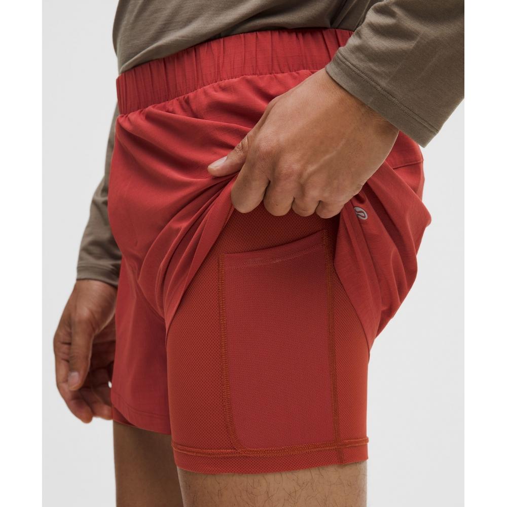 Lululemon Mile Maker Ripstop Lined Short 4  Dare Devil
