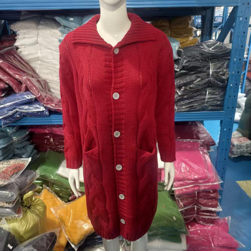 Europäischer & Amerikanischer Damen Plus Size Strickjacke Pullover Mantel - Neue Mode Strickwaren 2026