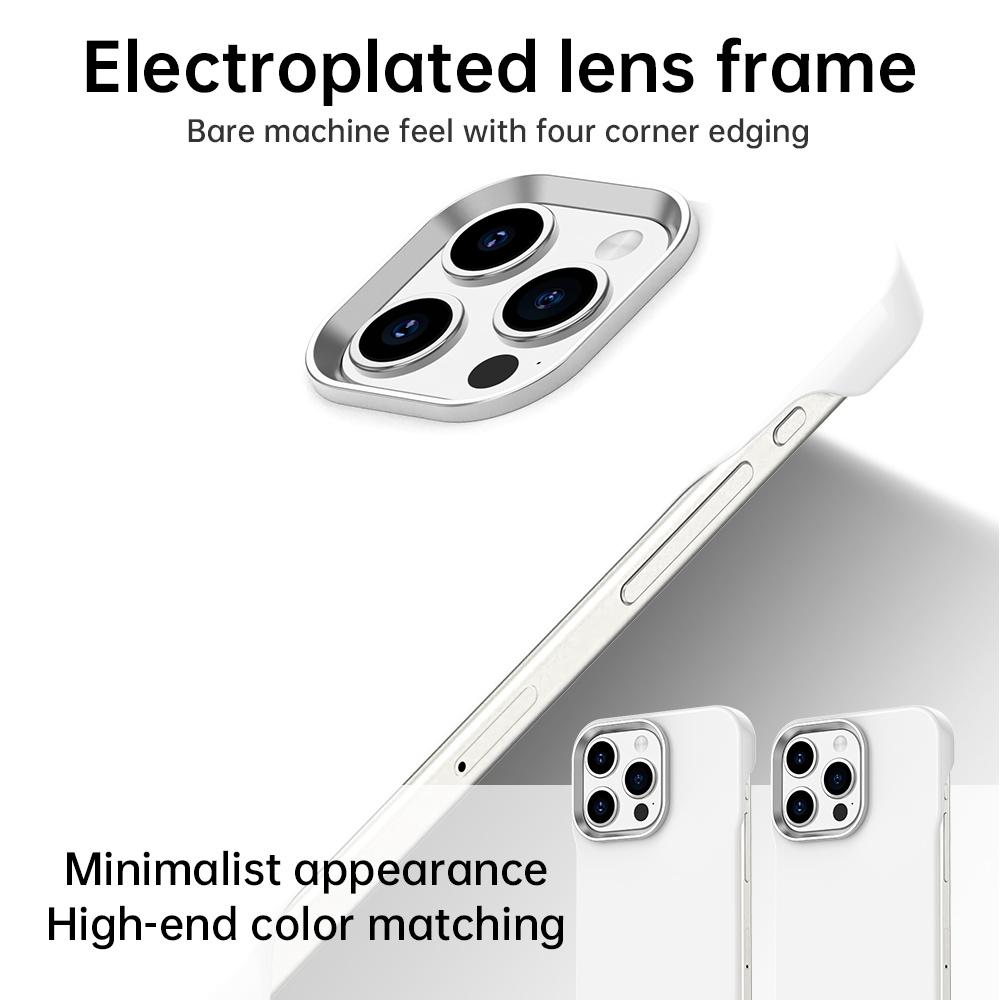 For iPhone 15 Pro Case Frameless Ultra Thin TPU + PET Phone Cover Reinforced Corners