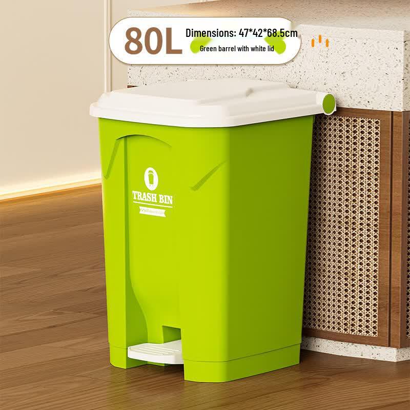 

80L Foot Pedal Waste Bin with Lid