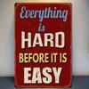 Vintage Metal Poster 8x12 Inch Wall Art Motivational Home Decor
