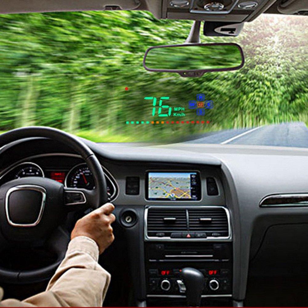 PolarLander Auto Vehicle GPS HUD Car Head Up Display Speedometer Overspeed Warning Dashboard Windshield Projector