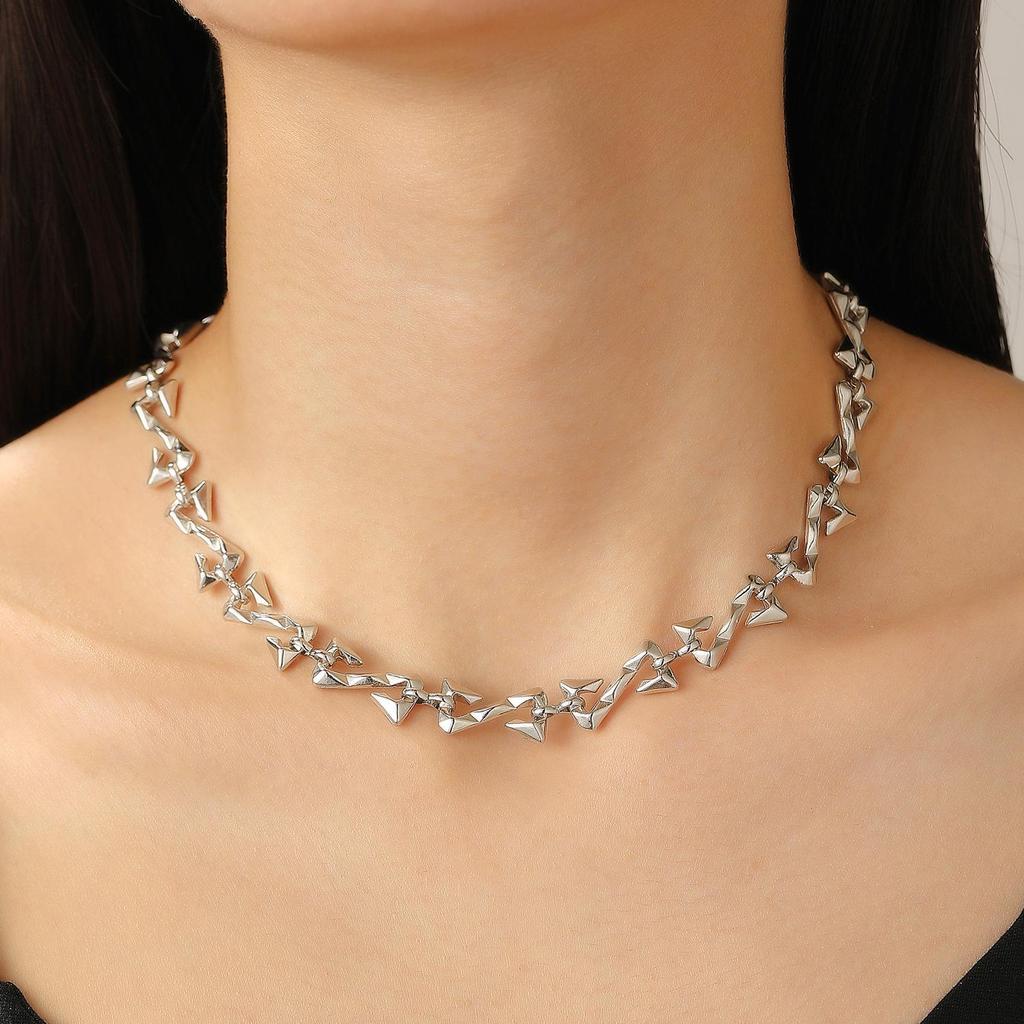 Exaggerated Multi-Layer Braided Choker & Bracelet Set for Women