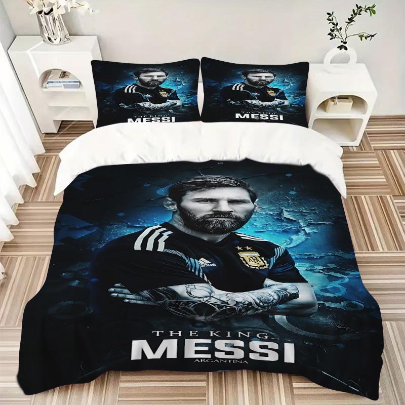Messi Argentina Legend Print 3Pcs Bedding Setduvet Cover With 2 Bedropillowcase Home Birthday Gift