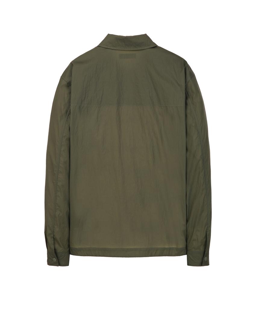 Il Corso Vapor Nylon Shirt Jacket Khaki