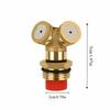 3PCS Brass Spray Misting Nozzle Double Nozzle with Filter Irrigation Sprayer Nozzle Easy Installatio Gold