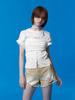 KIRSH Collection Damaged Short Denim Pants [Beige]