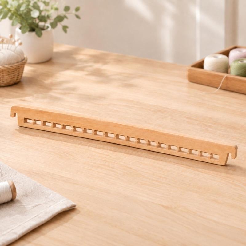 Open Multiple-Slot Embroidery Flosses Organizers Rack in Wood for Visible Thread Access During Crosses-Stitches and Sewing Projects