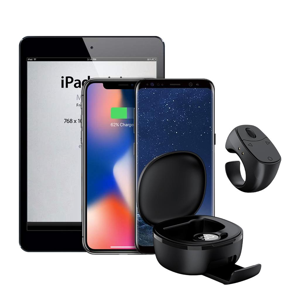 Scrolling Ring Bluetooth-Compatible 5.3 Wireless Camera Shutter Multi-Function Remote Control Shutter/Clicker for Outdoor Travel