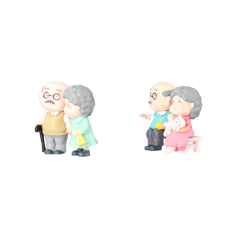 Micro Landscape Valentine's Day Gift DIY Crafts Miniatures Cake Ornament Old Couples Statue