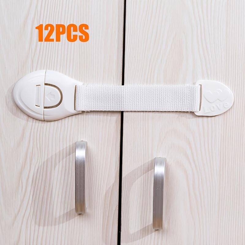 12Pcs Safe, Fast, And Easy-To-Use Screwless Magnetic Drawer Locks, Suitable For Various Uses Such As Furniture, Kitchen Ovens, And Toilet Seats 12Pcs