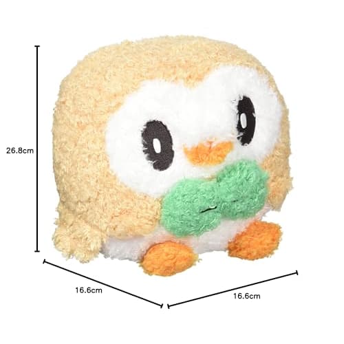 Pok?mon Rowlet Fluffy Plush Toy H17.5 x W17 x D16cm 671601