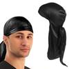 Trifong Durag Schwarzes Glänzendes Gewebe Du-rag Piraten Kopftuch Hip Hop Tanz Wellenkappe Tau-Tuch Hiphop Kostüm Tanzkostüm Rapper Breakdance Tänzer Kopftuch