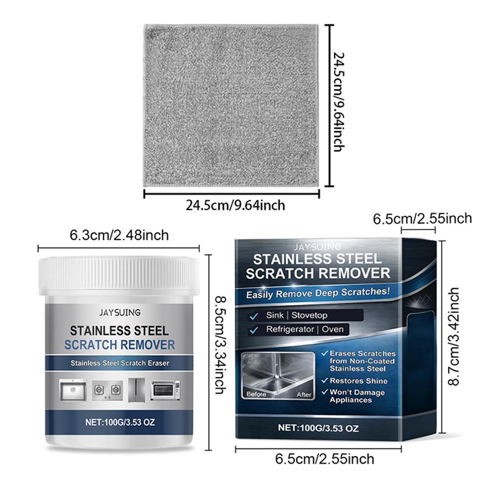 Stainless Steel Scratch Remover Quickly Removes Rust Effectively Cleans Stains Long Lasting Shine Builder Metal Polishing Creams