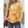 Vintage Floral 3D Print Women's Crew Neck Long Sleeve T-Shirts Comfortable Fashion Tops Tee Y2k Clothes Harajuku Female Clothing