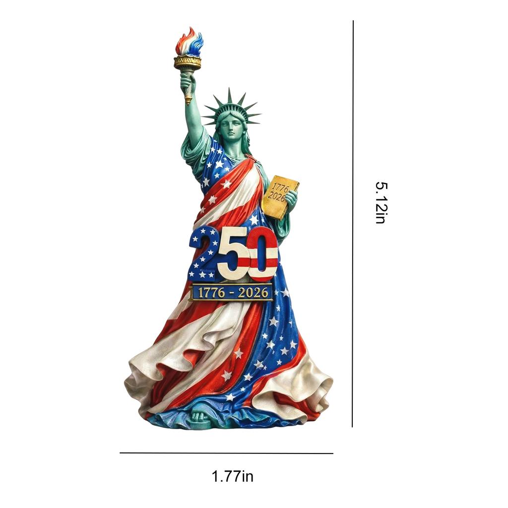 Decorazioni Statua della Libertà Statuetta 1776-2026 Modello Statua della Libertà per Soggiorno Libreria Armadi Ornamento da Tavolo