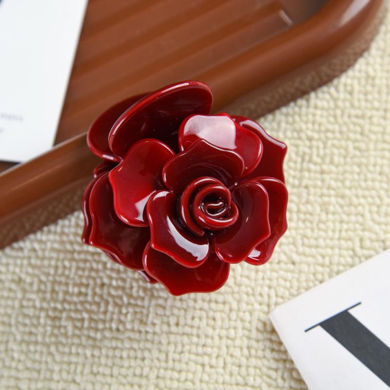 Dolce Camelia Rosa Acetato Pinza per Capelli Serie Floreale Pinze per Capelli Pinze per Capelli Trendy INS per Donne Ragazze Accessori per Capelli