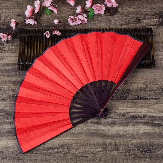 Folding Fan Smooth Opening Solid Color Decorative Bamboo Frame 10 Inches Chinese Style Handheld DIY Blank Fan Home Decor