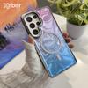 Plating Laser Ripple Magnetic Case For Samsung Galaxy S26 Ultra S26 Plus For Magsafe Shockproof Gradient Protective Hard Cover
