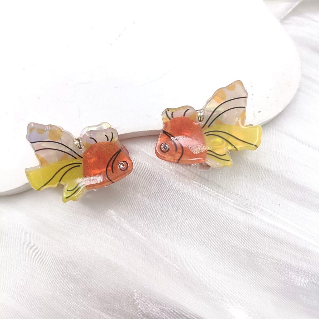 Cartoon Creative Ornamental Fish Shark Goldfish Hairpin Back of the Head Grabbing Clip Shark Clip Hair Accessories for Women