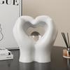 Nordic Minimalist Resin Heart Ornaments for Home Decor