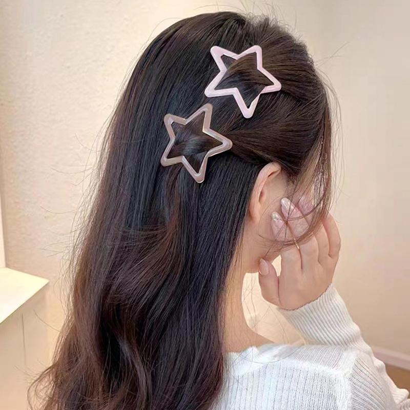 Bunte Hallow Star Haarnadel Haar Krallen Haar Clips Für Mädchen Frauen Kid Childs Vintage Für Geschenk Haar Zubehör Kopf Dekoration