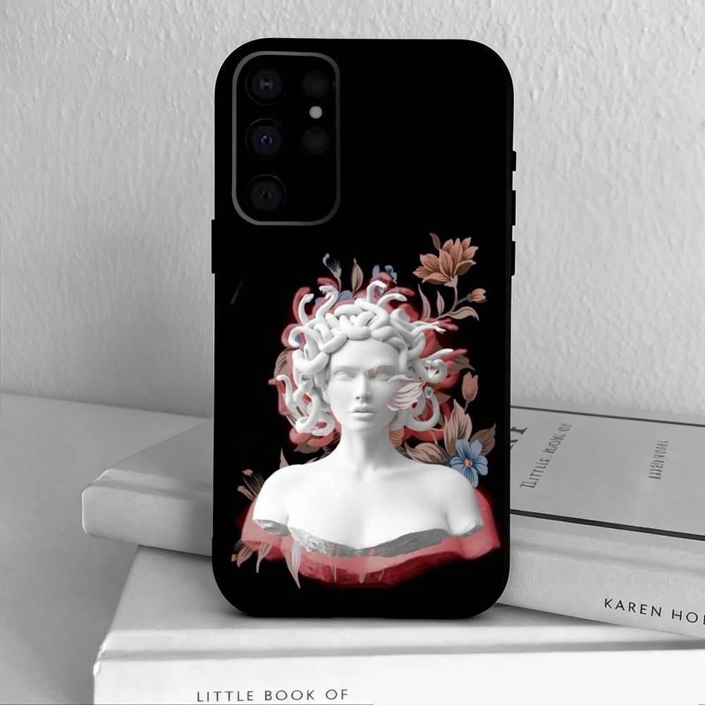 Medusa Greek Mythology Look At Me Phone Case For Samsung S25,S24,S21,S22,S23,S30,Ultra,S20,Plus,Others Soft Black Case