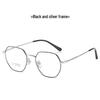 Unisex Polygonal Titanium Eyeglass Frame for High Prescription Myopia with Anti-Blue Light (Model 2275)