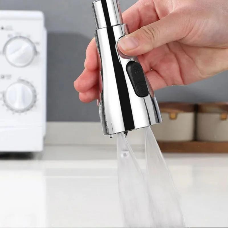 3 In1 Universal 360° Rotation Kitchen Faucet Extender ABS Durable Water Saving Shower Spray Head Bathroom Basin Tap Replacement